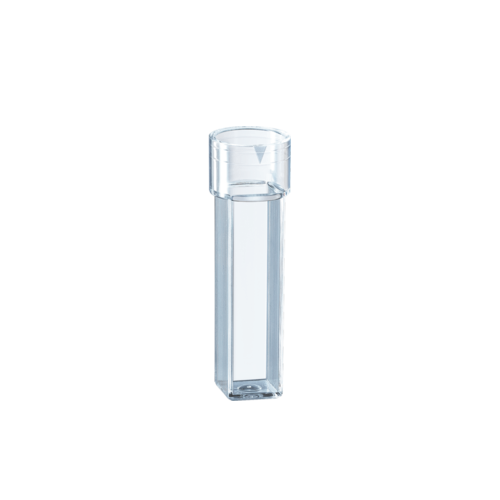 Cuvette, 4.2 ml, (HxW): 55 x 12 mm, PS, transparent, optical sides: 2