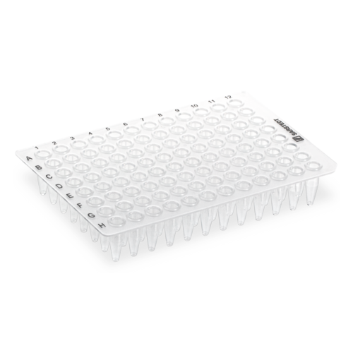 PCR plate without skirt, 96 well, transparent, High Profile, 200 µl, PCR Performance Tested, PP