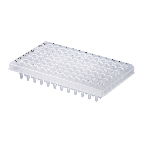 PCR plate half skirt, 96 well, transparent, High Profile, 200 µl, PCR Performance Tested, PP