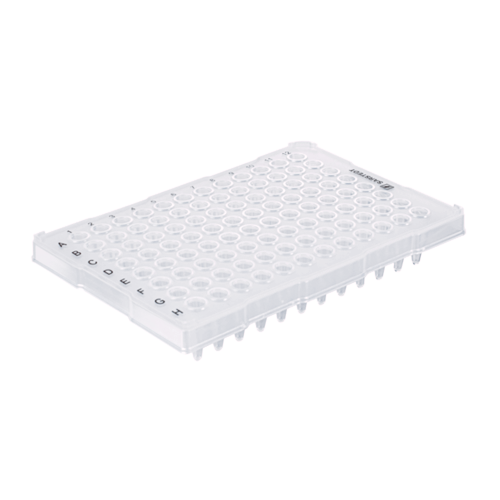 PCR plate half skirt, 96 well, transparent, High Profile, 200 µl, Biosphere® plus, PP