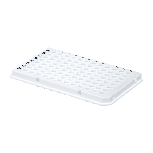 PCR plate half skirt, 96 well, white, Low Profile, 100 µl, PCR Performance Tested, PP